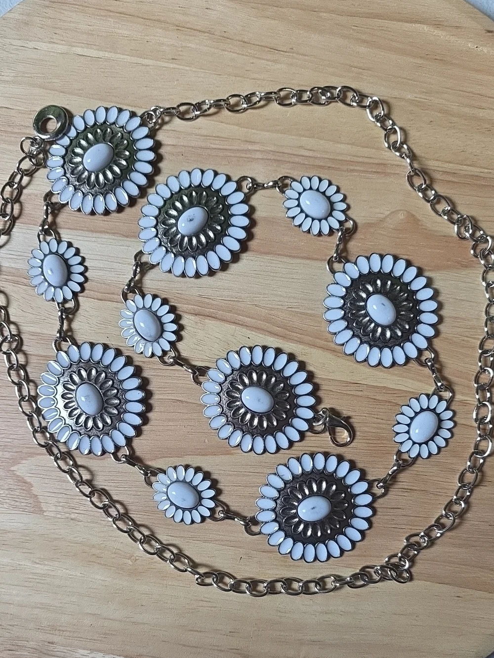 Cross-Border Metal Flower Decorative Belt nwot